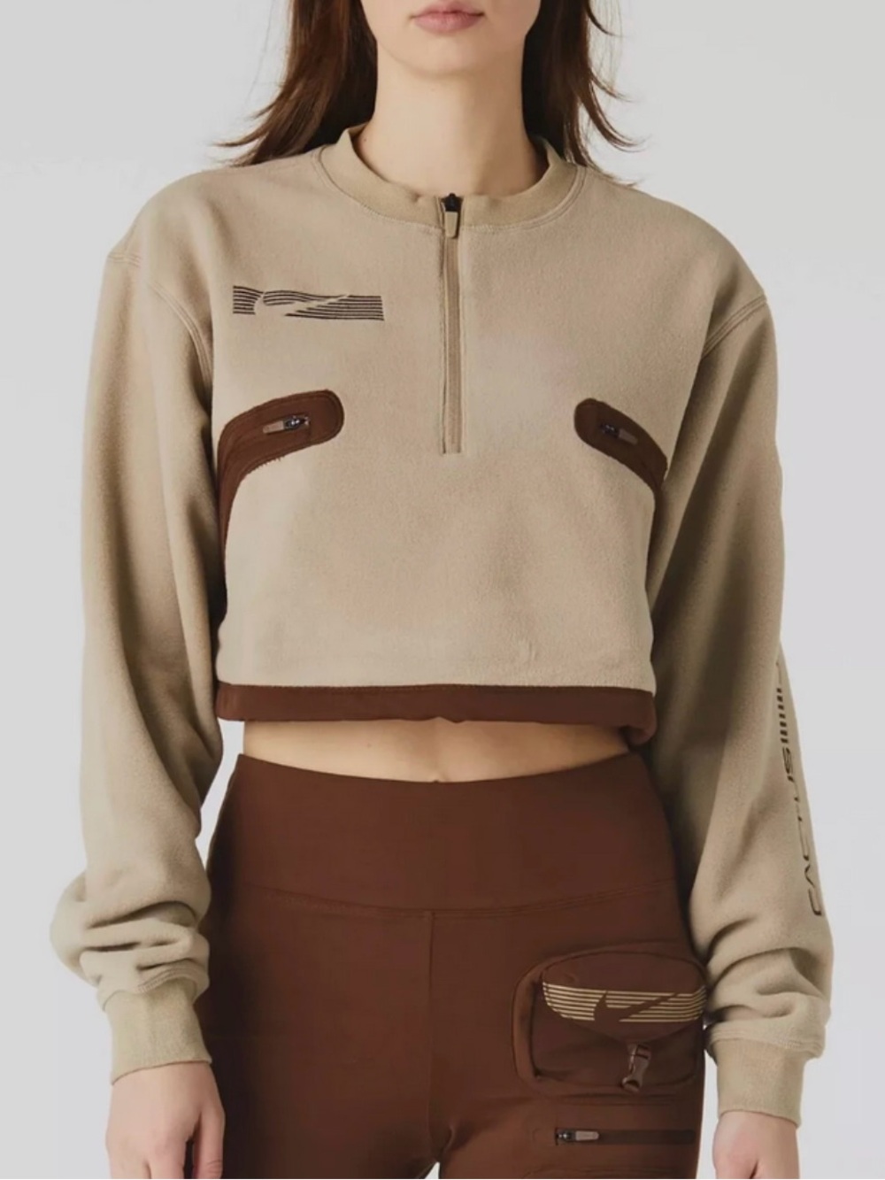 Travis Scott Nike x CACT.US CORP Women's Soft Cropped Pullover Crew Sweatshirt S